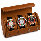 3-Slot Leather Watch Roll