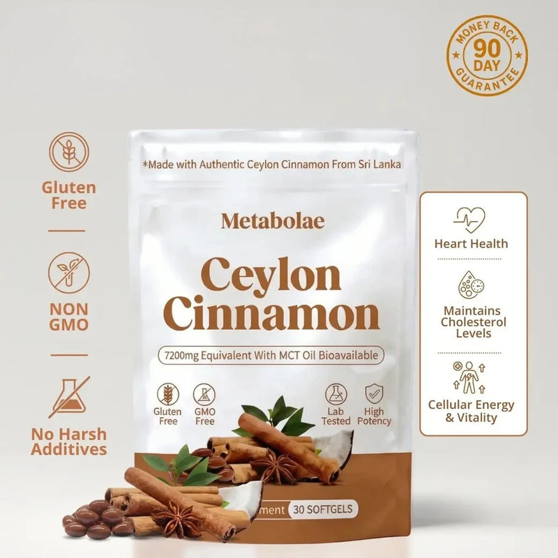 Ceylon Cinnamon 7200mg Equivalent with MCT Oil